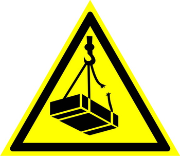 W06 опасно! возможно падение груза (пластик, сторона 200 мм) - Знаки безопасности - Предупреждающие знаки - ohrana.inoy.org